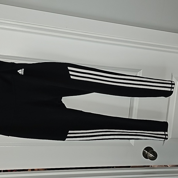 Adidas Climalite Reflective Black & white 3 stripe Athletic pants Size Small - Picture 4 of 10